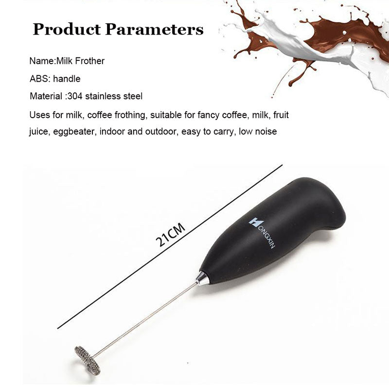 Stainless steel electric milk frother