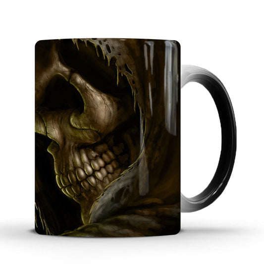 Color Changing Ceramic Skull Coffee Mug