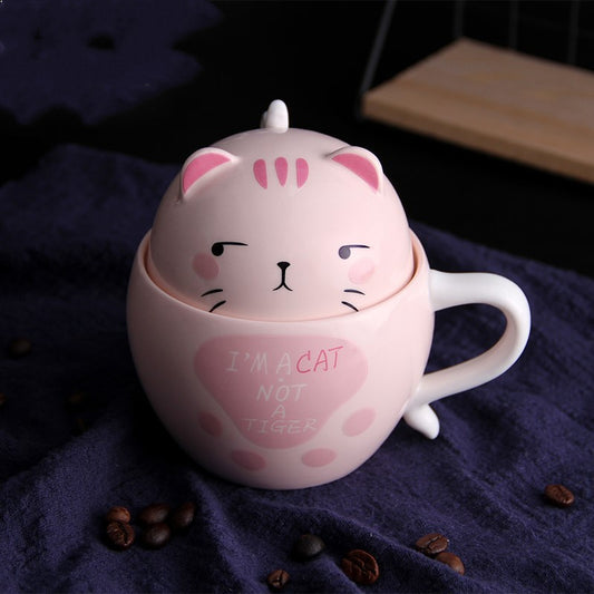 Cute large capacity animal coffee mug