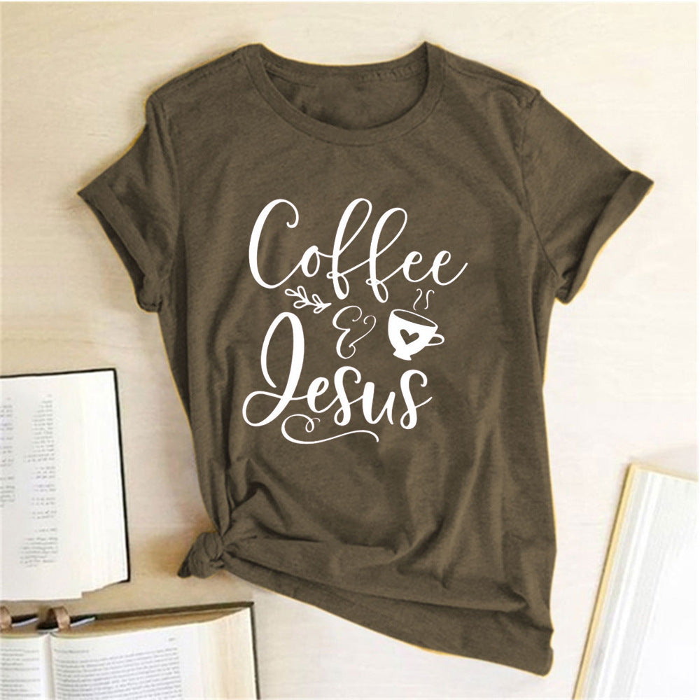 Coffee and Jesus Cotton T-Shirt
