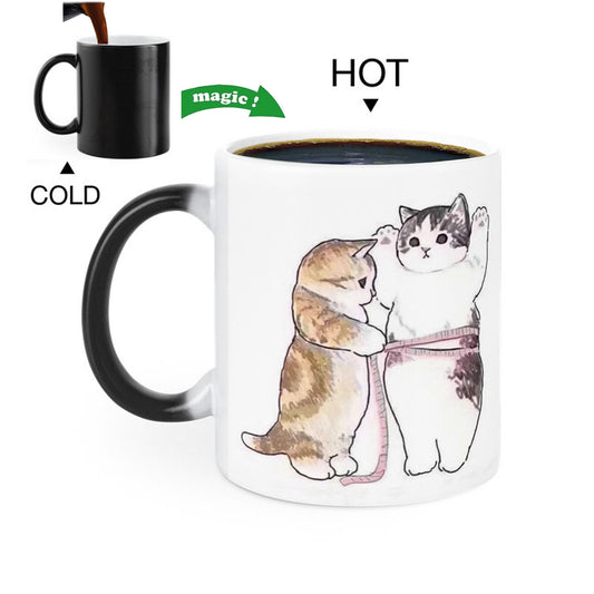 Weight Loss Cat-Color Changing Ceramic Coffee Mug