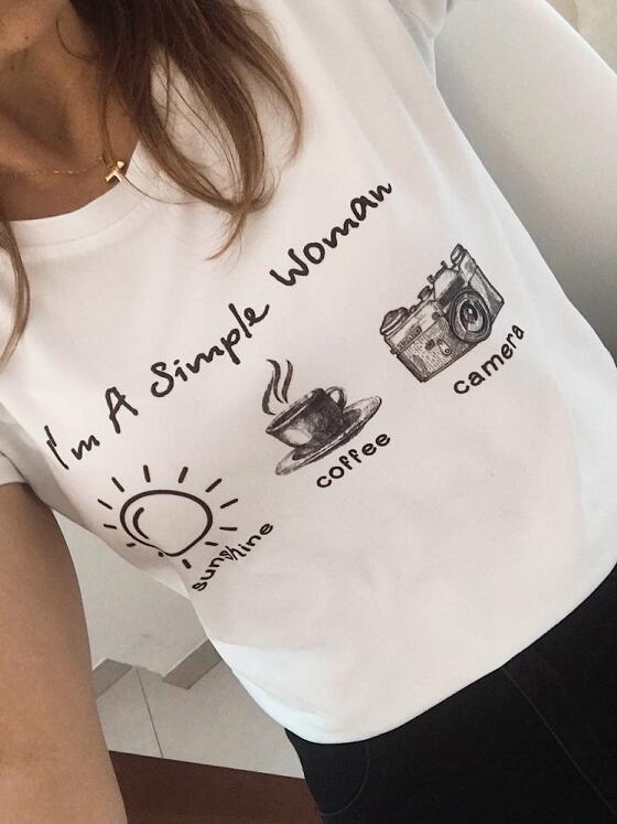 Coffee And Camera White T-shirt