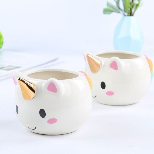 Cute Rainbow unicorn Ceramic Coffee Cup